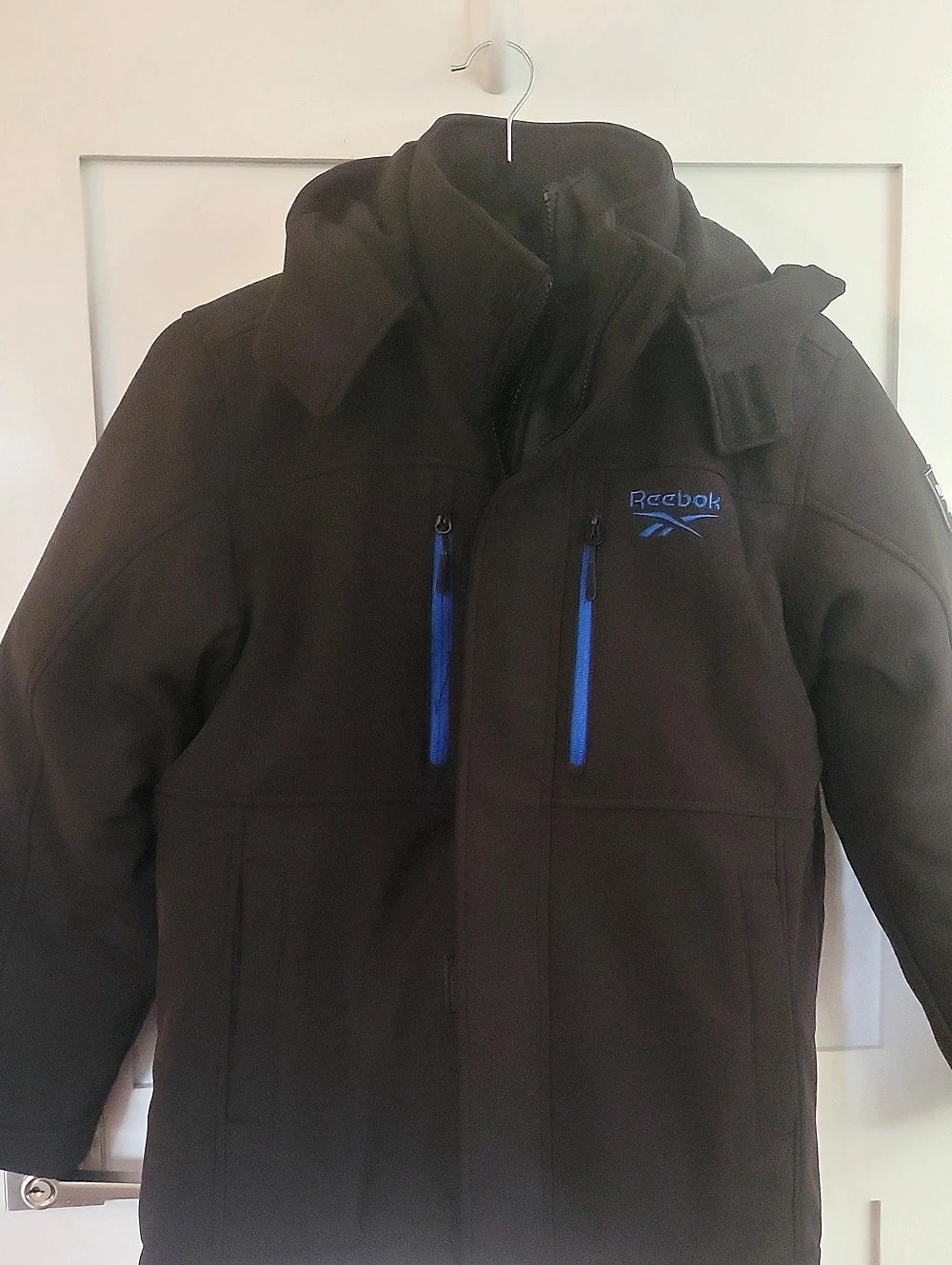 Reebok Hooded Puffer Jacket Black Size Medium Boys Size 14-16